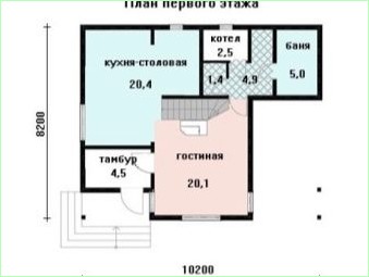 Proiecte de case cu două etaje în dimensiunea 8-10